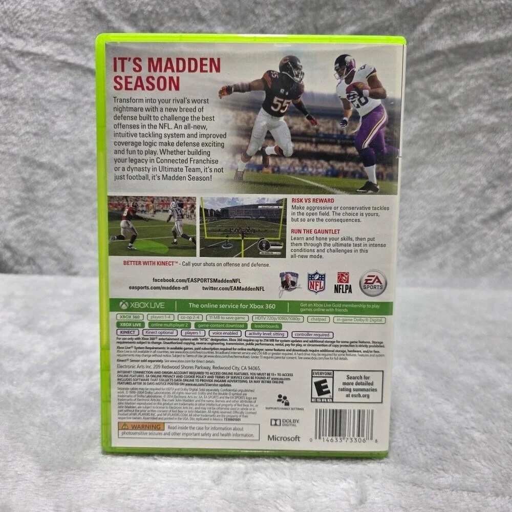 Madden NFL 15 Xbox 360 Richard Sherman‎ Cover Complete Tested Pre-Owned